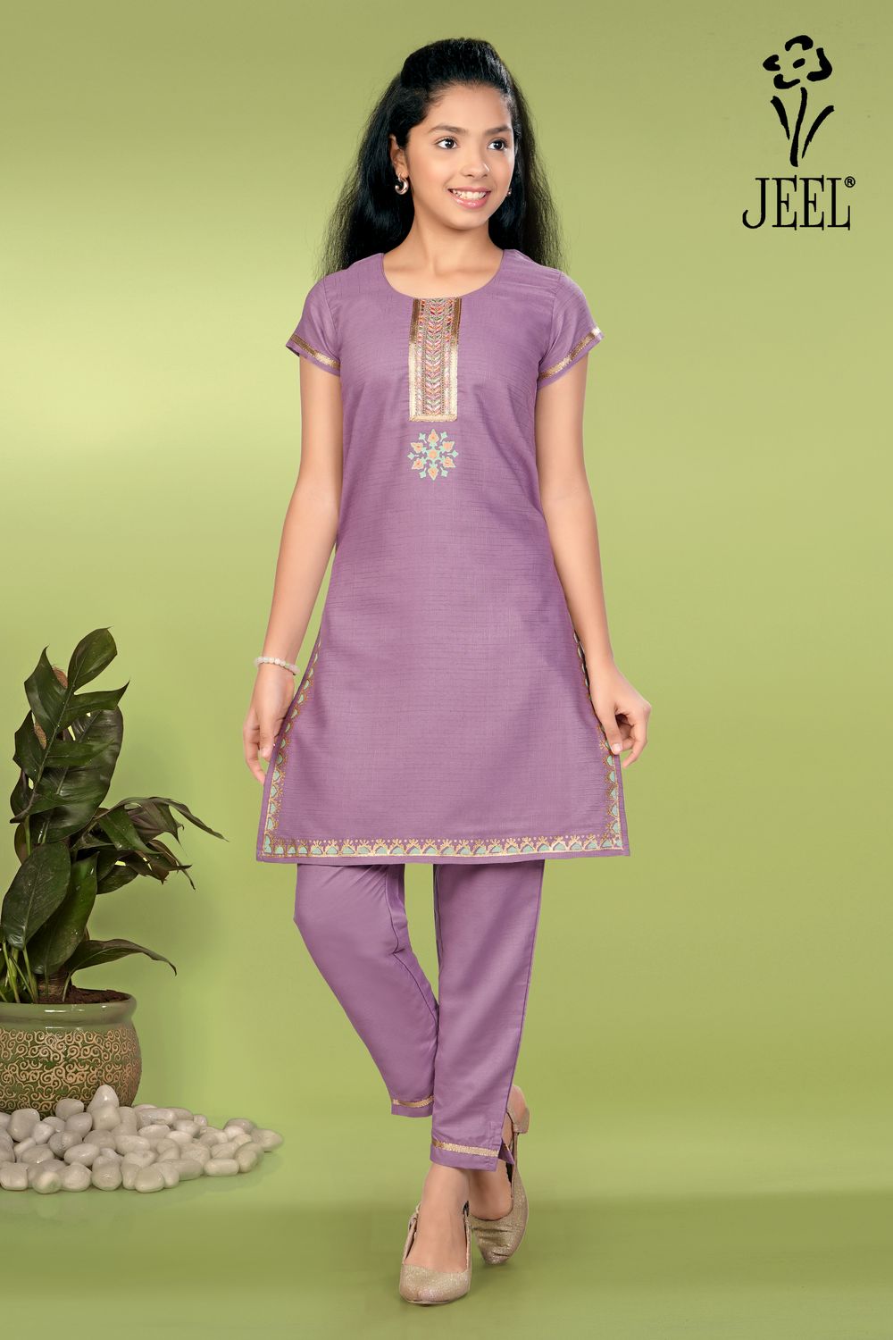 JEEL Children Kurti &amp; Pant Set
