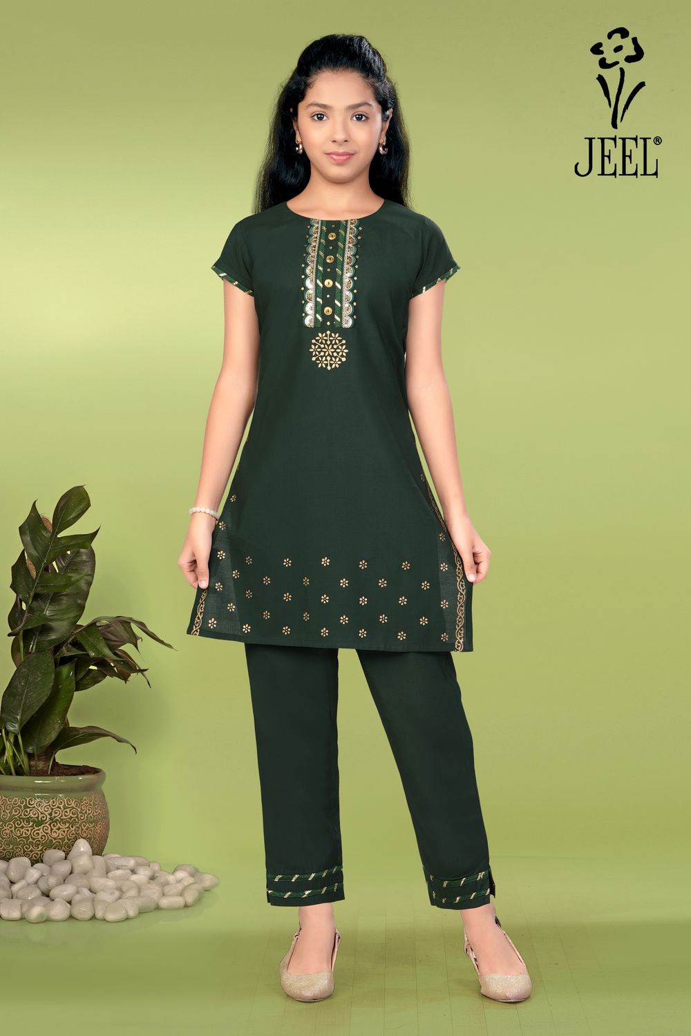 JEEL Children Kurti &amp; Pant Set