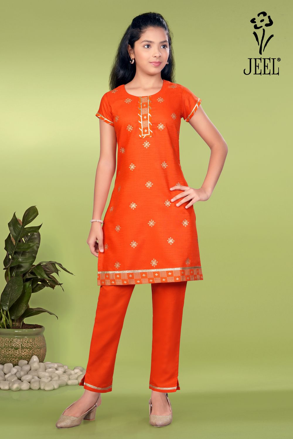 JEEL Children Kurti &amp; Pant Set