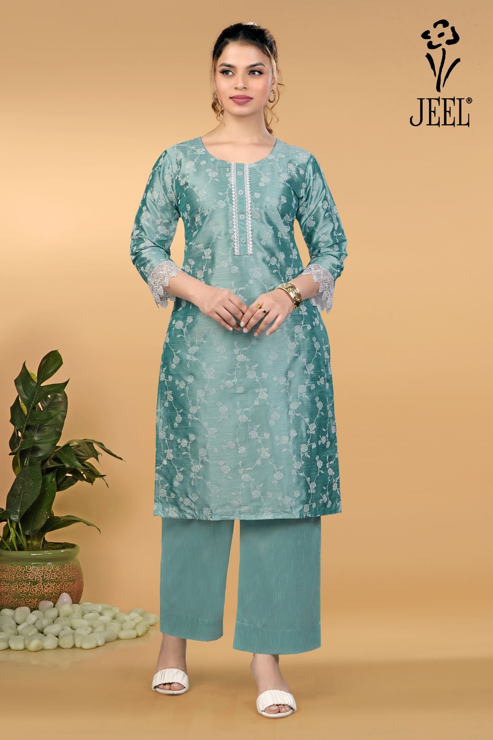 JEEL Kurti &amp; Plazo Set