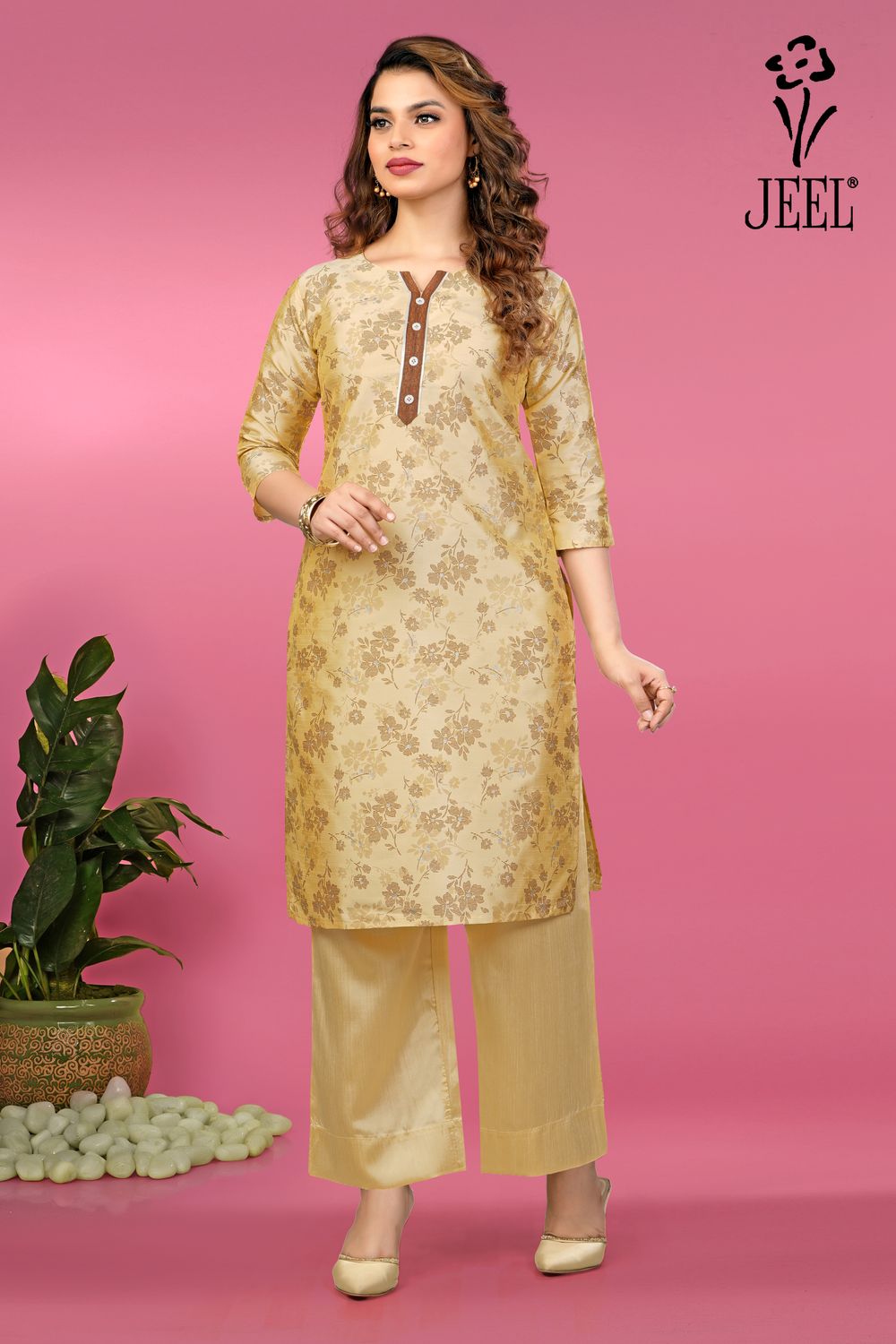 JEEL Kurti &amp; Plazo Set