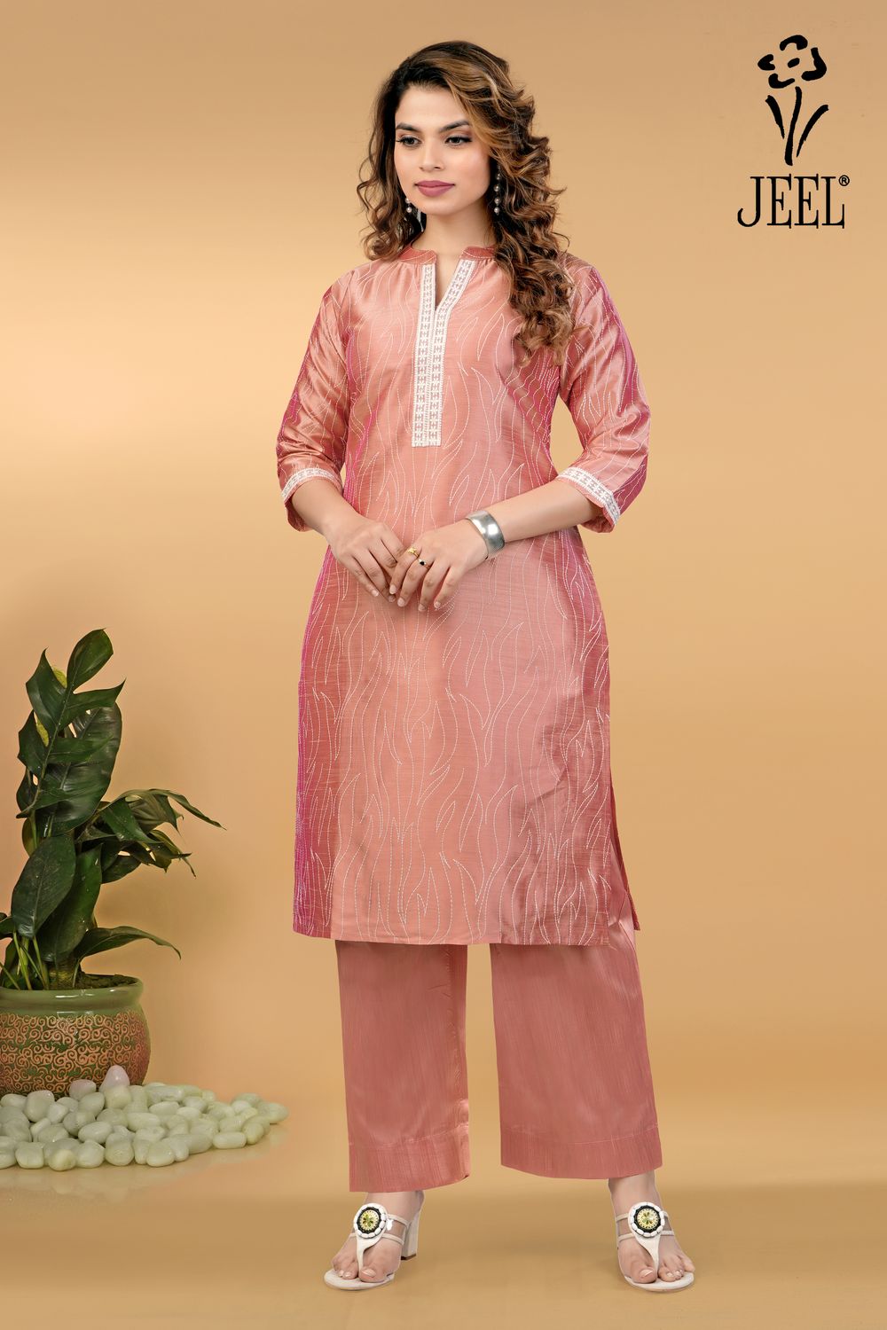 JEEL Kurti &amp; Plazo Set