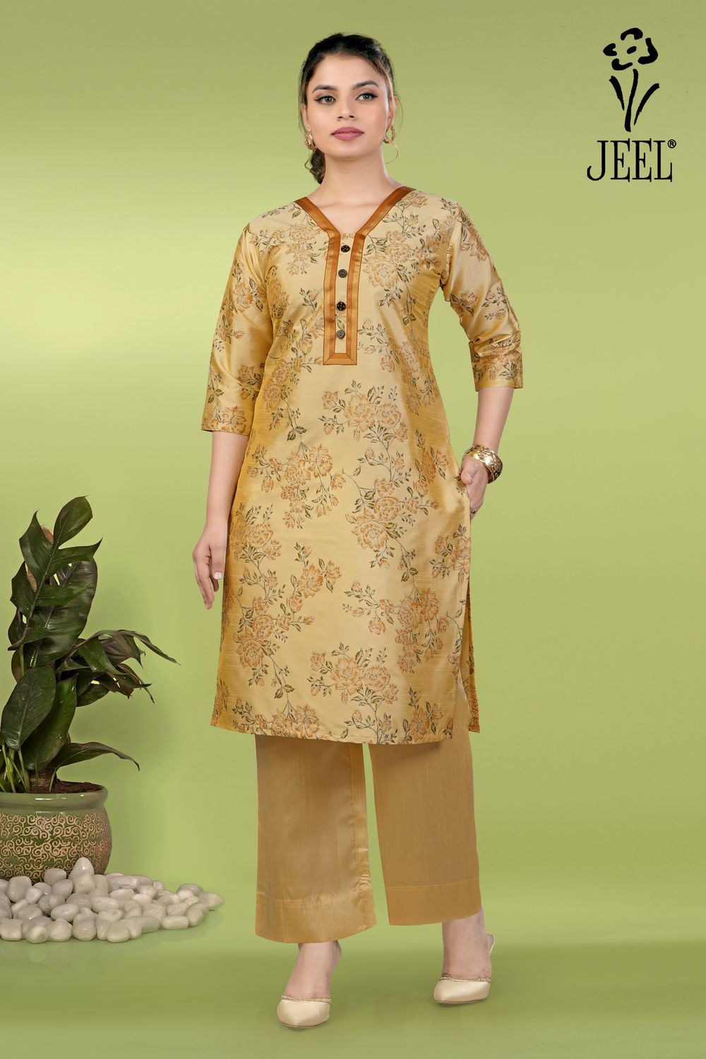 JEEL Kurti &amp; Plazo Set