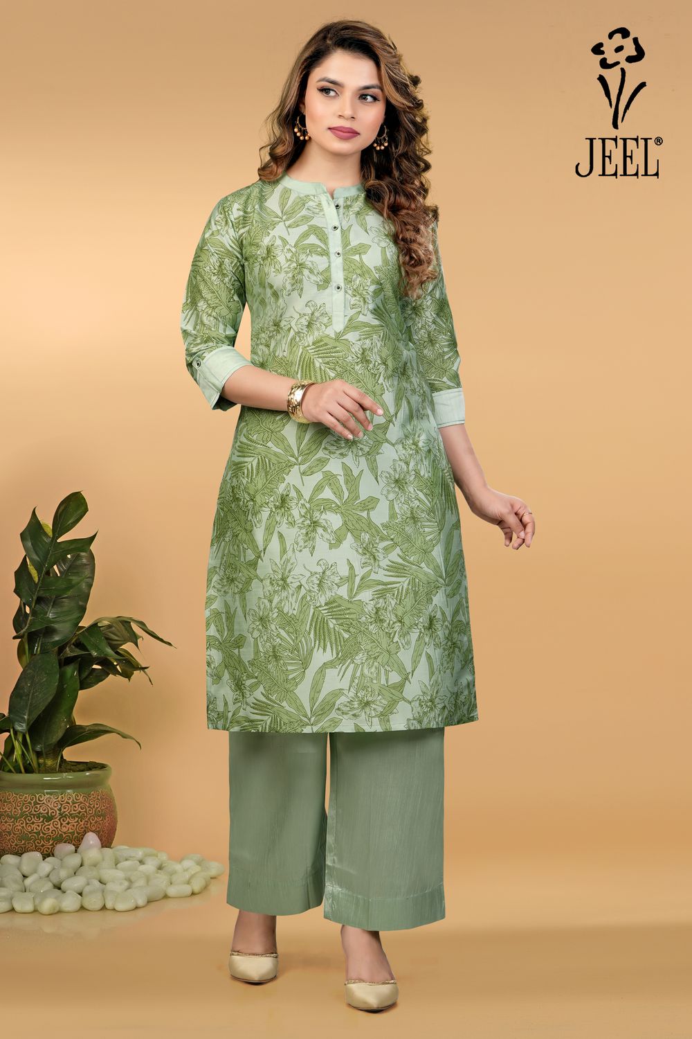 JEEL Kurti &amp; Plazo Set