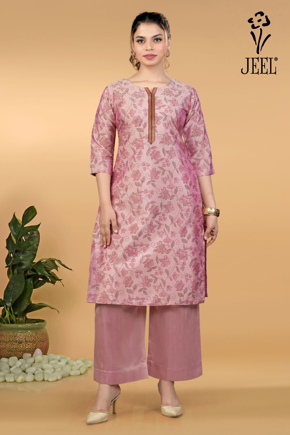 JEEL Kurti &amp; Plazo Set