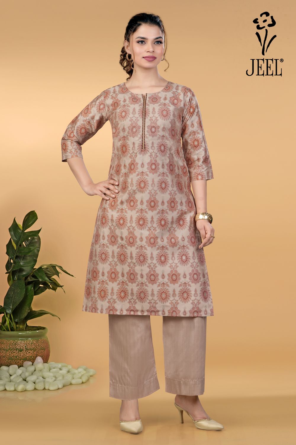 JEEL Kurti &amp; Plazo Set