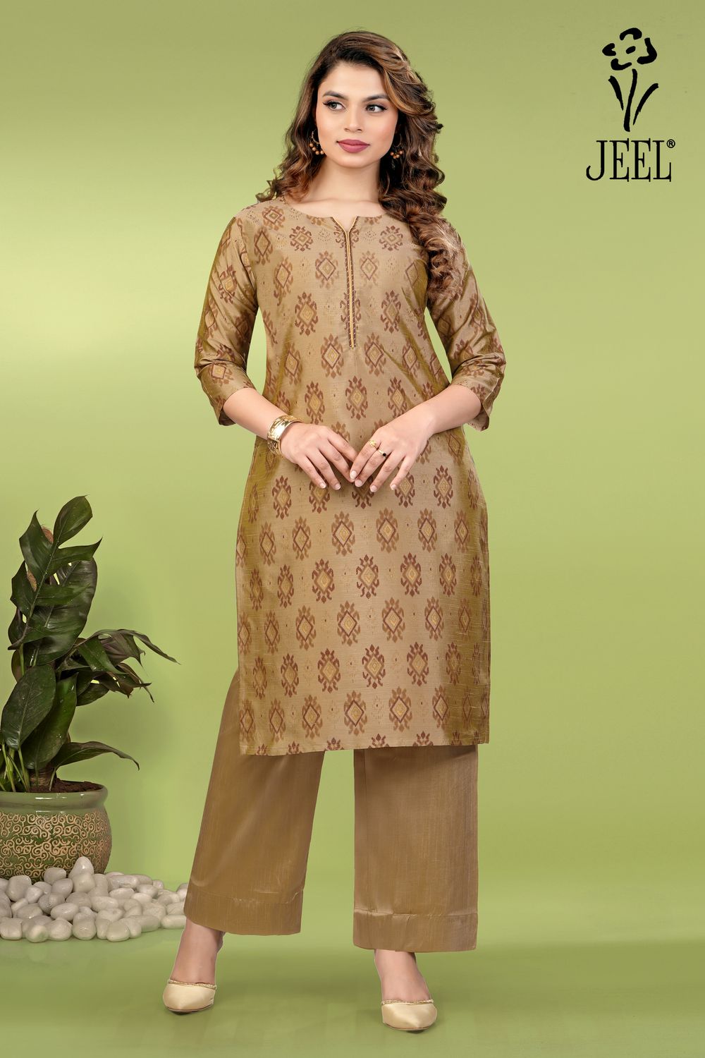 JEEL Kurti &amp; Plazo Set