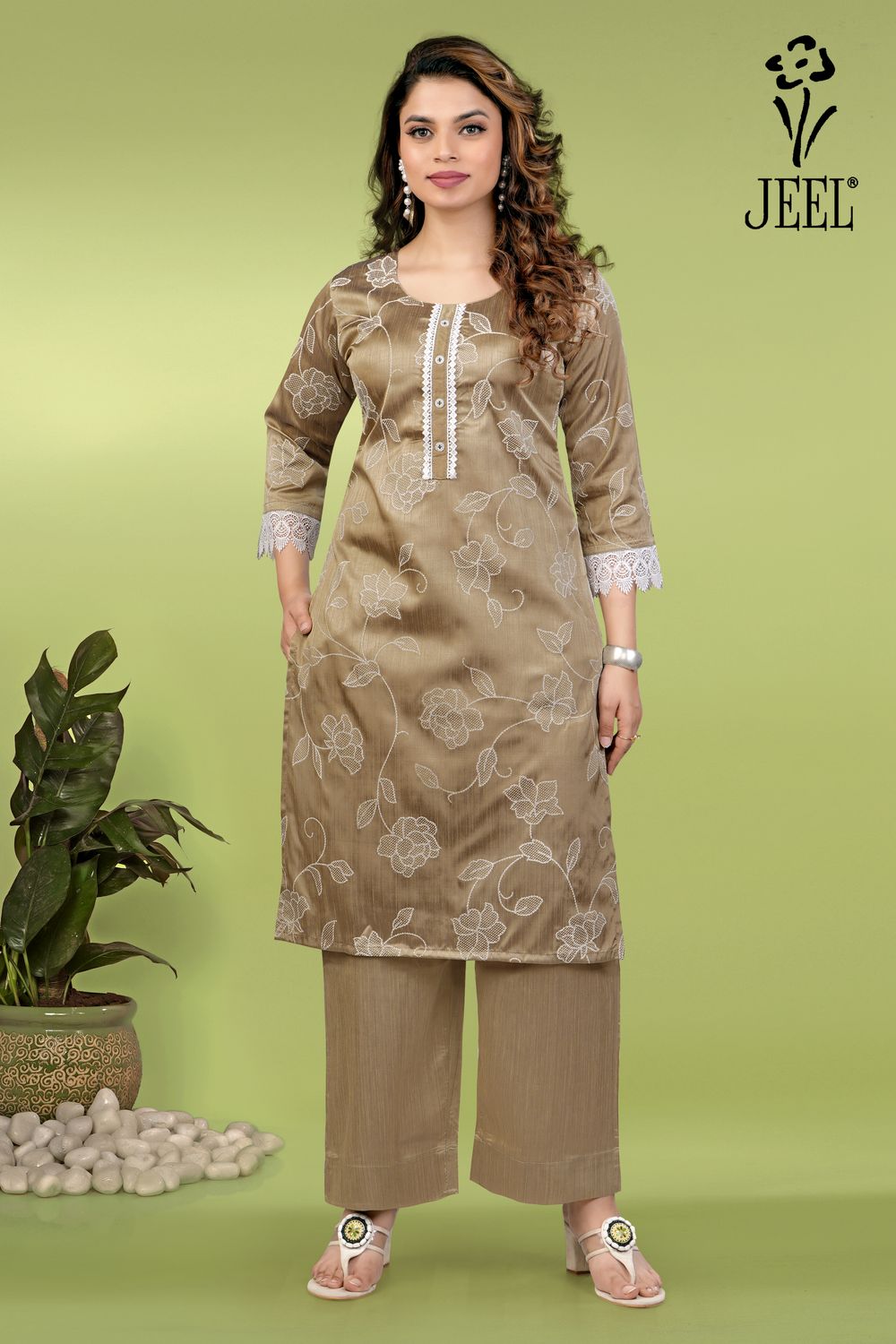 JEEL Kurti &amp; Plazo Set