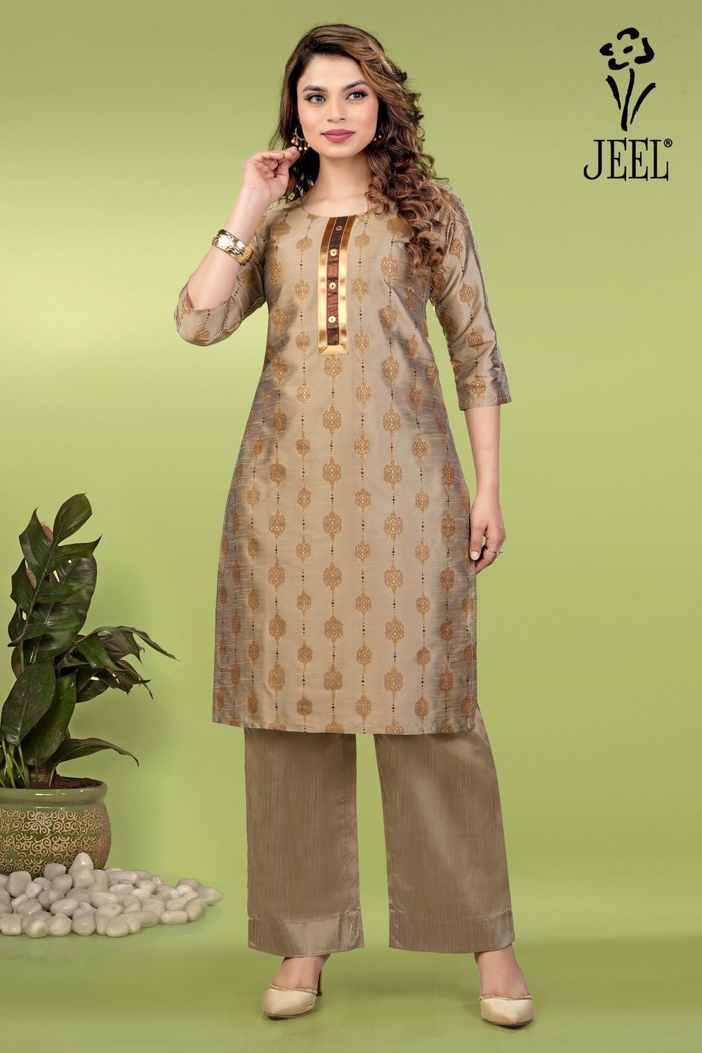 JEEL Kurti &amp; Plazo Set