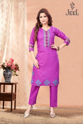 JEEL Kurti &amp; Pant Set - Lavender