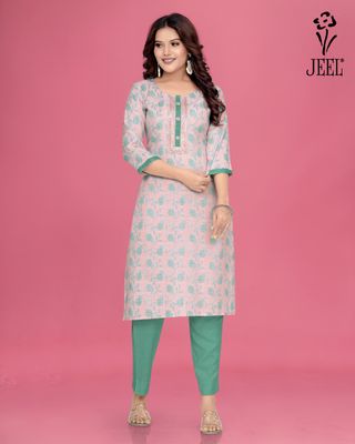 JEEL Kurti &amp; Pant Set - Light Purple
