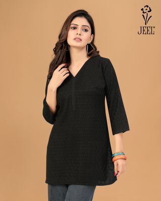 JEEL Short Kurti - Black