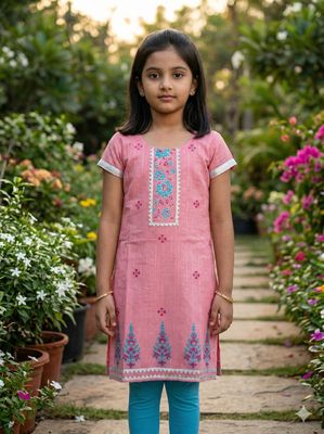 JEEL Children Kurti - Candy Pink