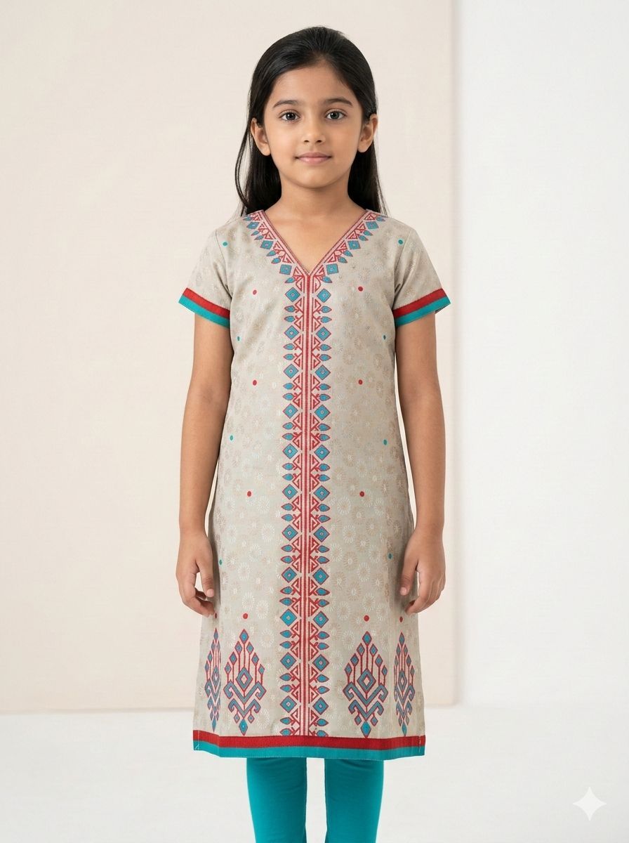 JEEL Children Kurti - Ash Grey