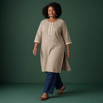 JEEL Casual Kurti - Khaki