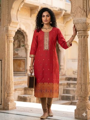 JEEL Supreme Kurti - Scarlet Red
