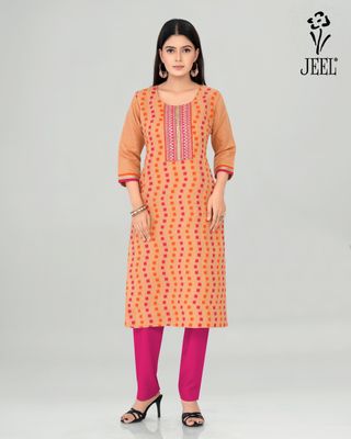 JEEL Supreme Kurti - Neon Peach