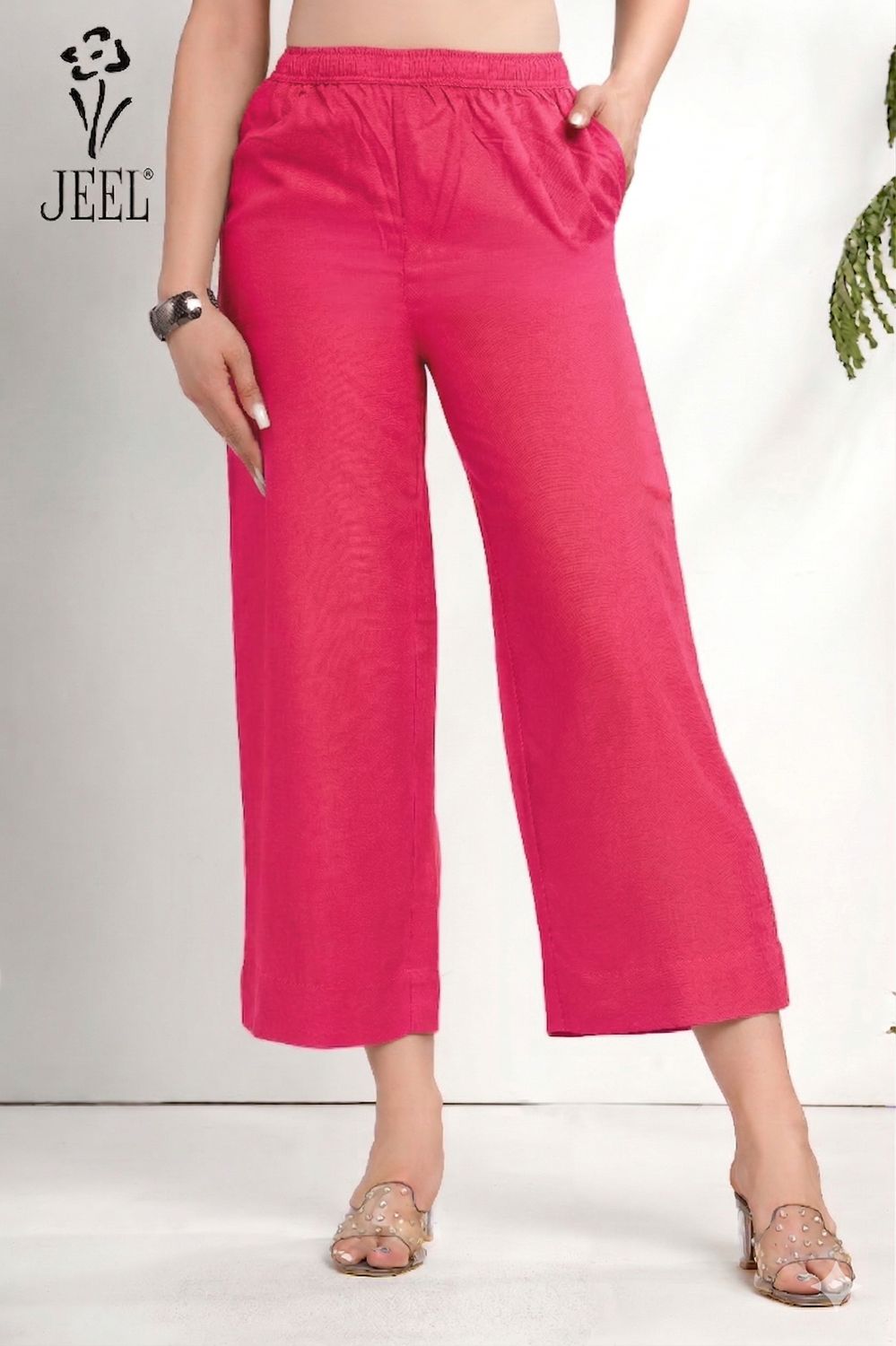 JEEL Plazo with Pockets - Pink