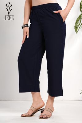 JEEL Plazo with Pockets - Navy Blue