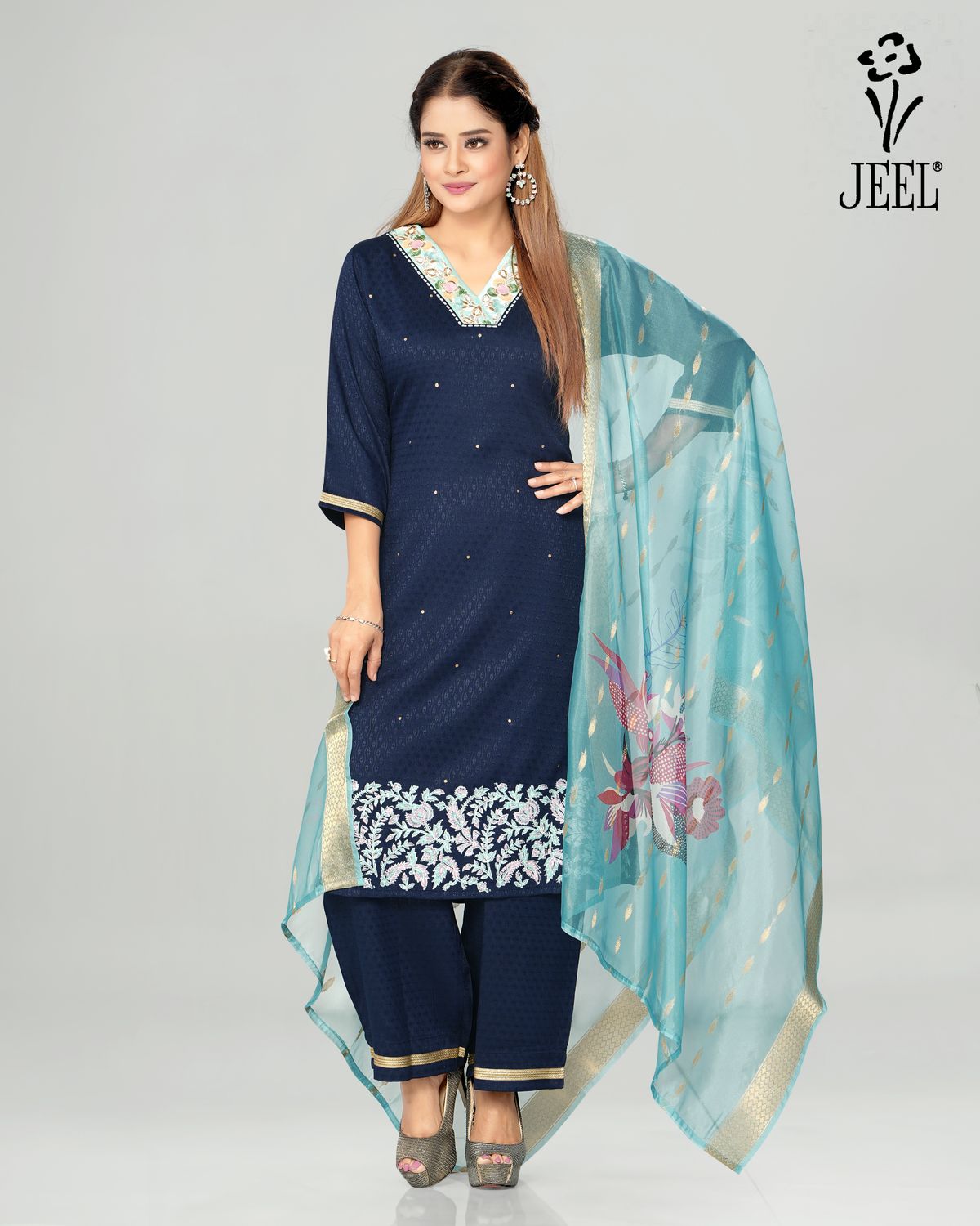 JEEL Punjabi Suit - Plazo