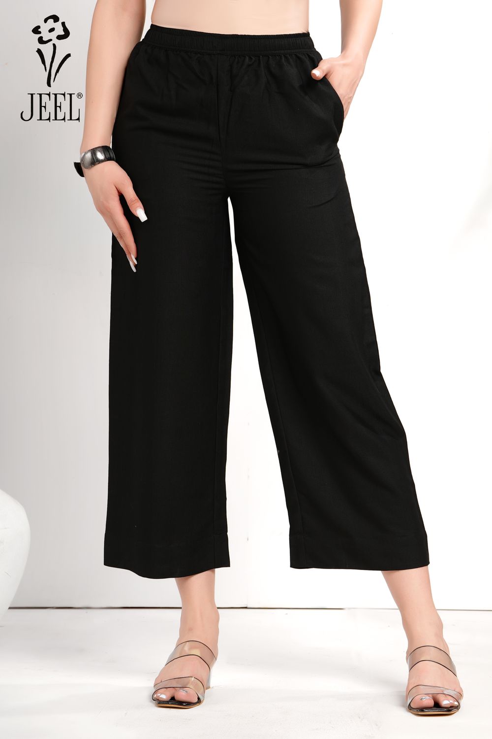 JEEL Plazo with Pockets - Black