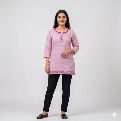 JEEL Short Kurti - Lilac