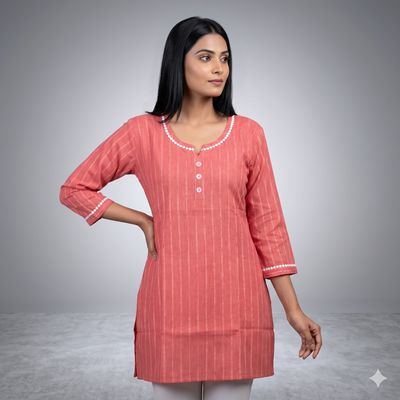 JEEL Short Kurti - Hot Pink