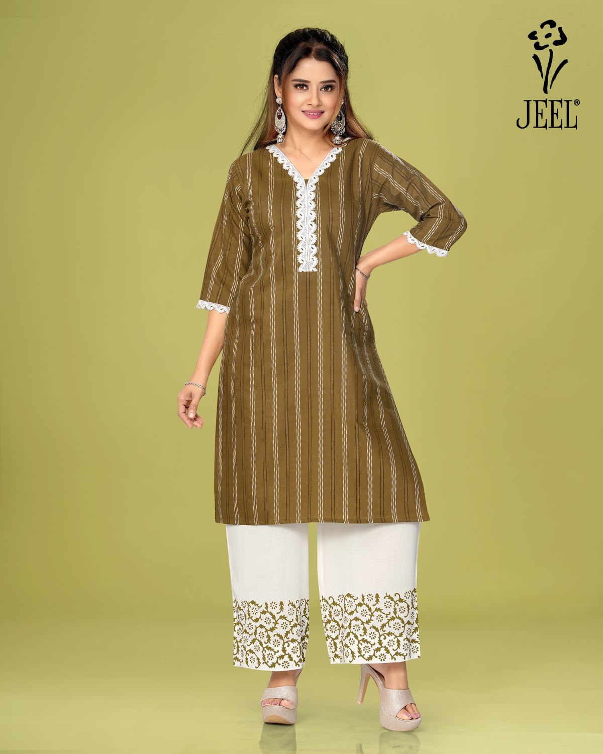 JEEL Kurti &amp; Plazo Set