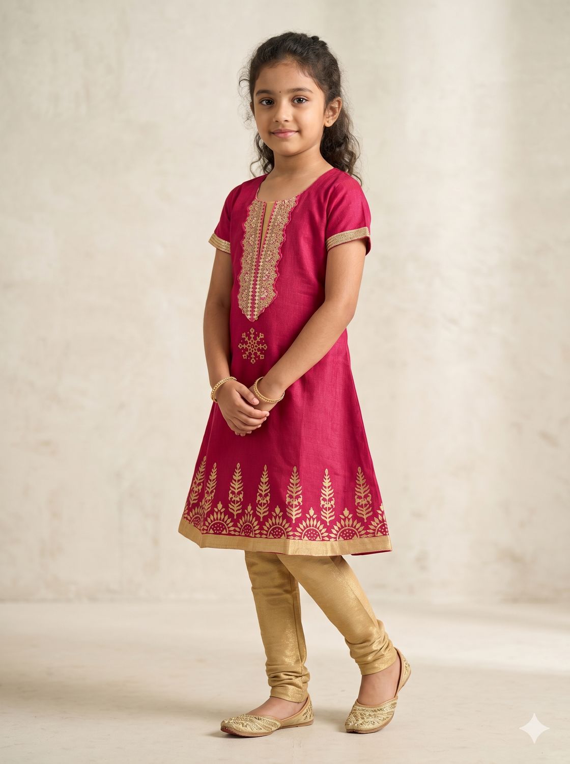 JEEL Children Kurti - Semi Flare