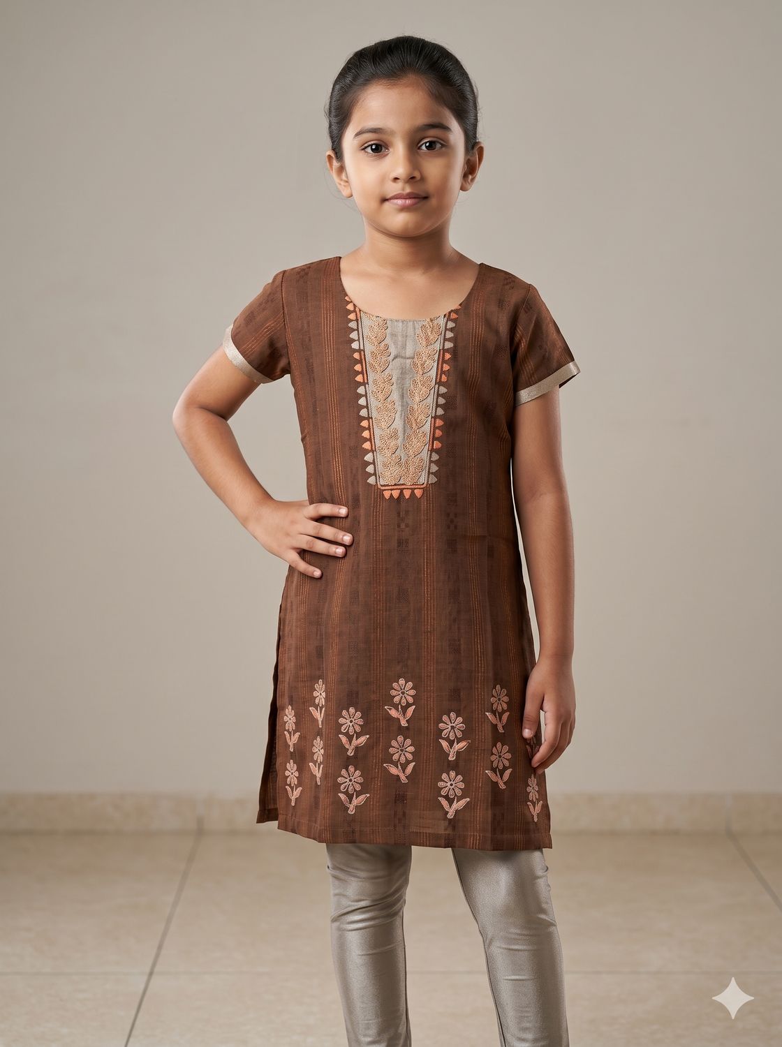 JEEL Children Kurti - Straight Cut
