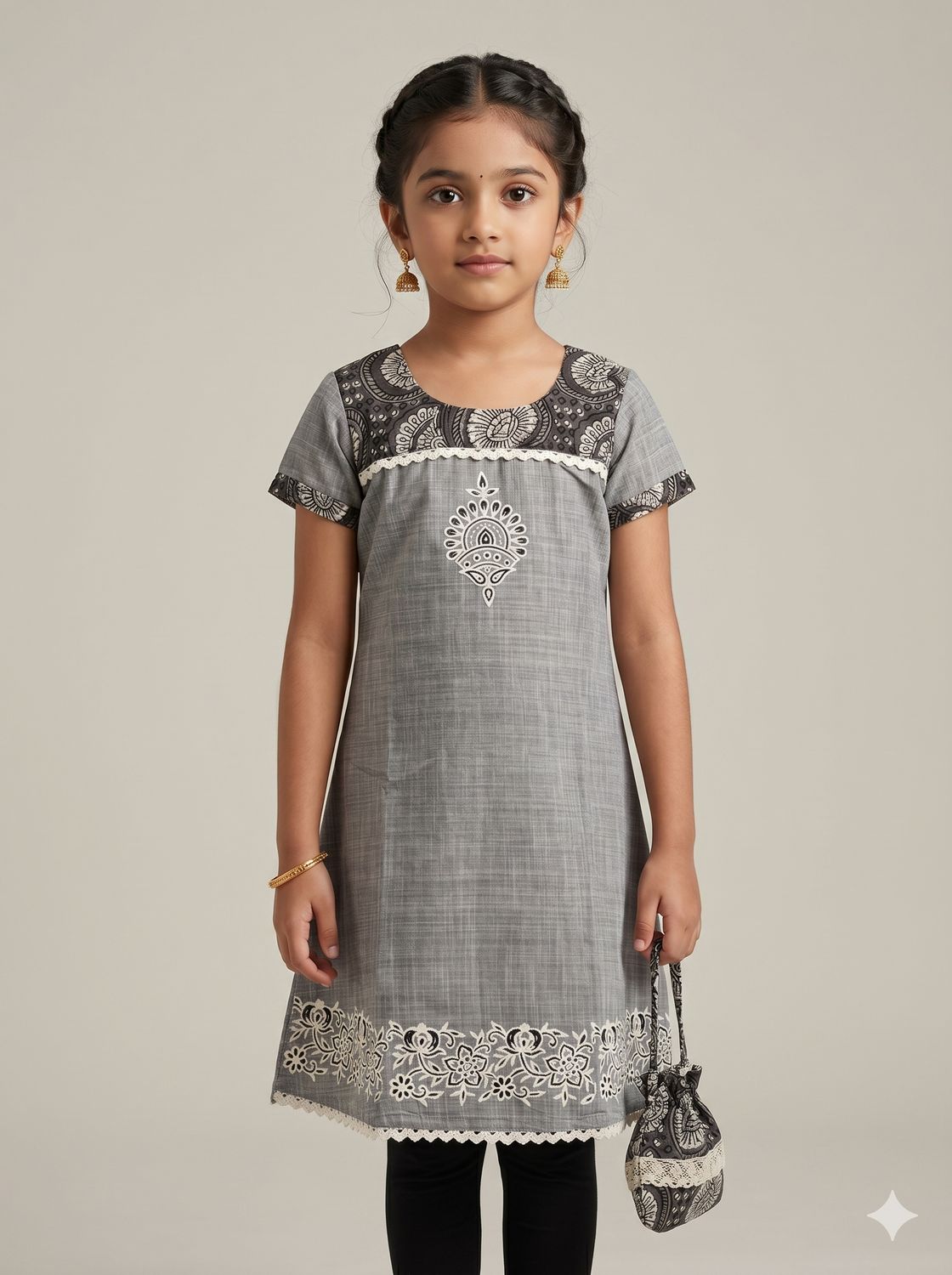 JEEL Children Kurti - Semi Flare