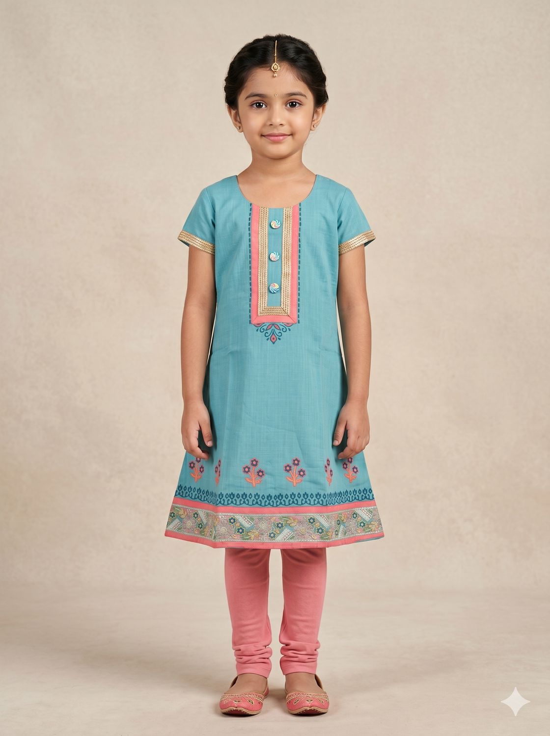 JEEL Children Kurti - Semi Flare