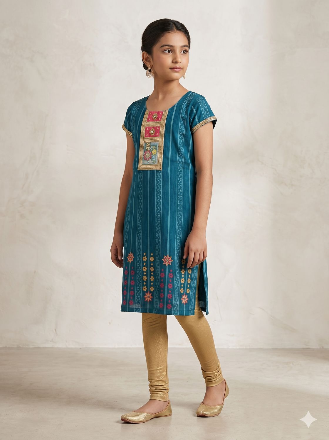JEEL Children Kurti - Straight Cut