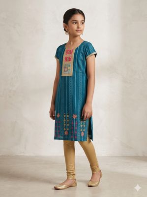 JEEL Children Kurti - Straight Cut