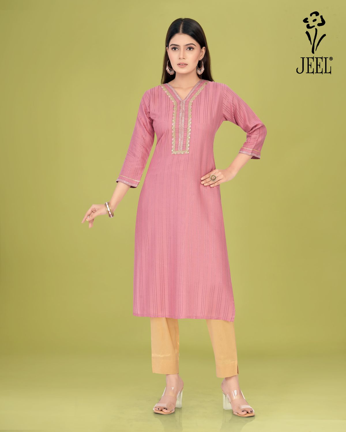 JEEL Casual Kurti - Brushed Peach