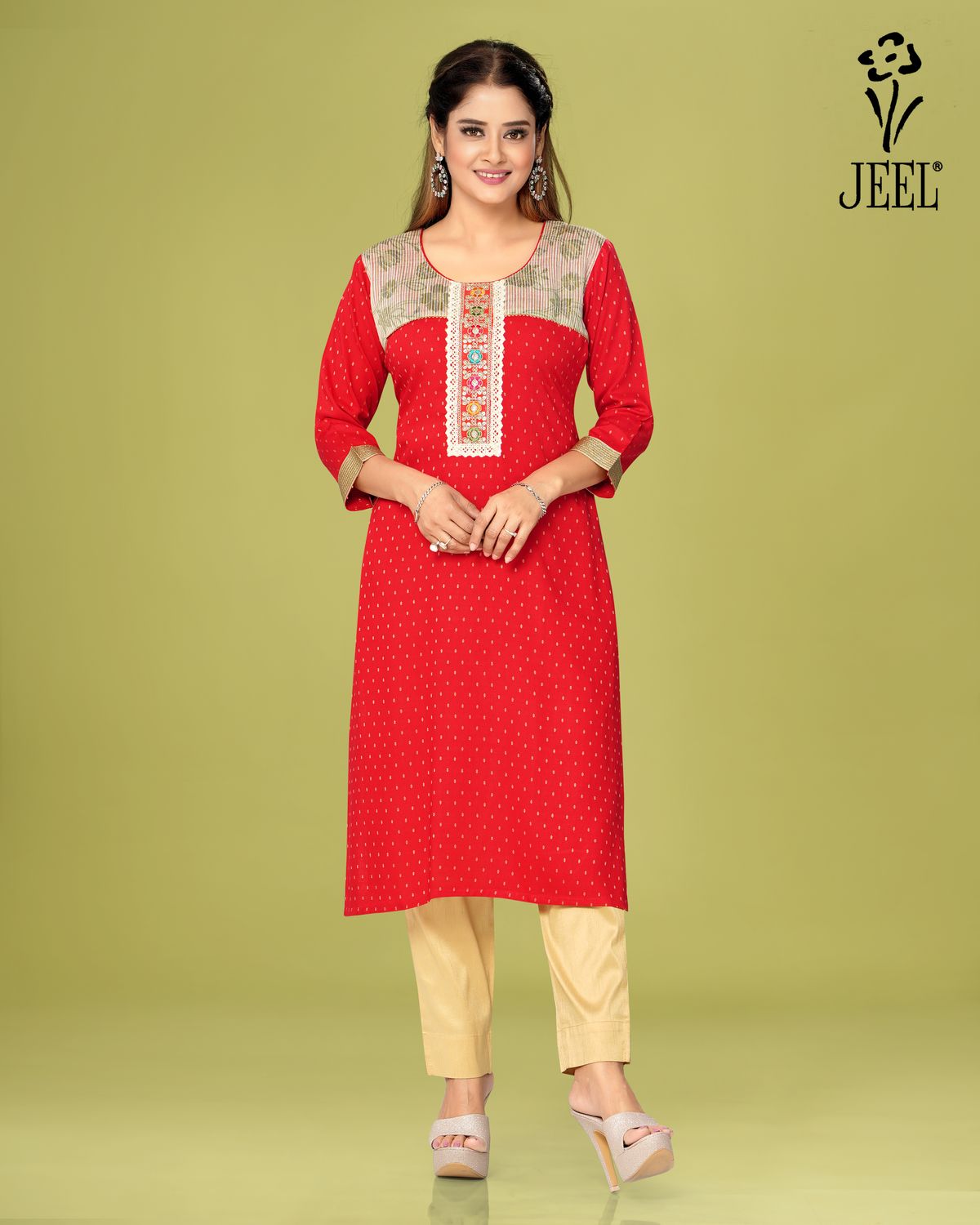 JEEL Casual Kurti - Chill red