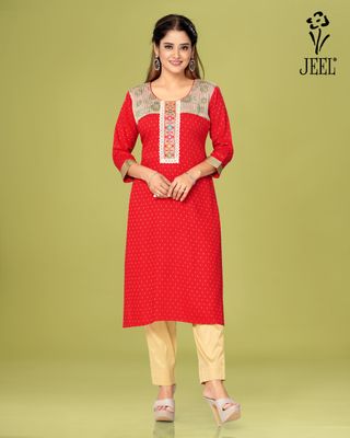 JEEL Casual Kurti - Chill red