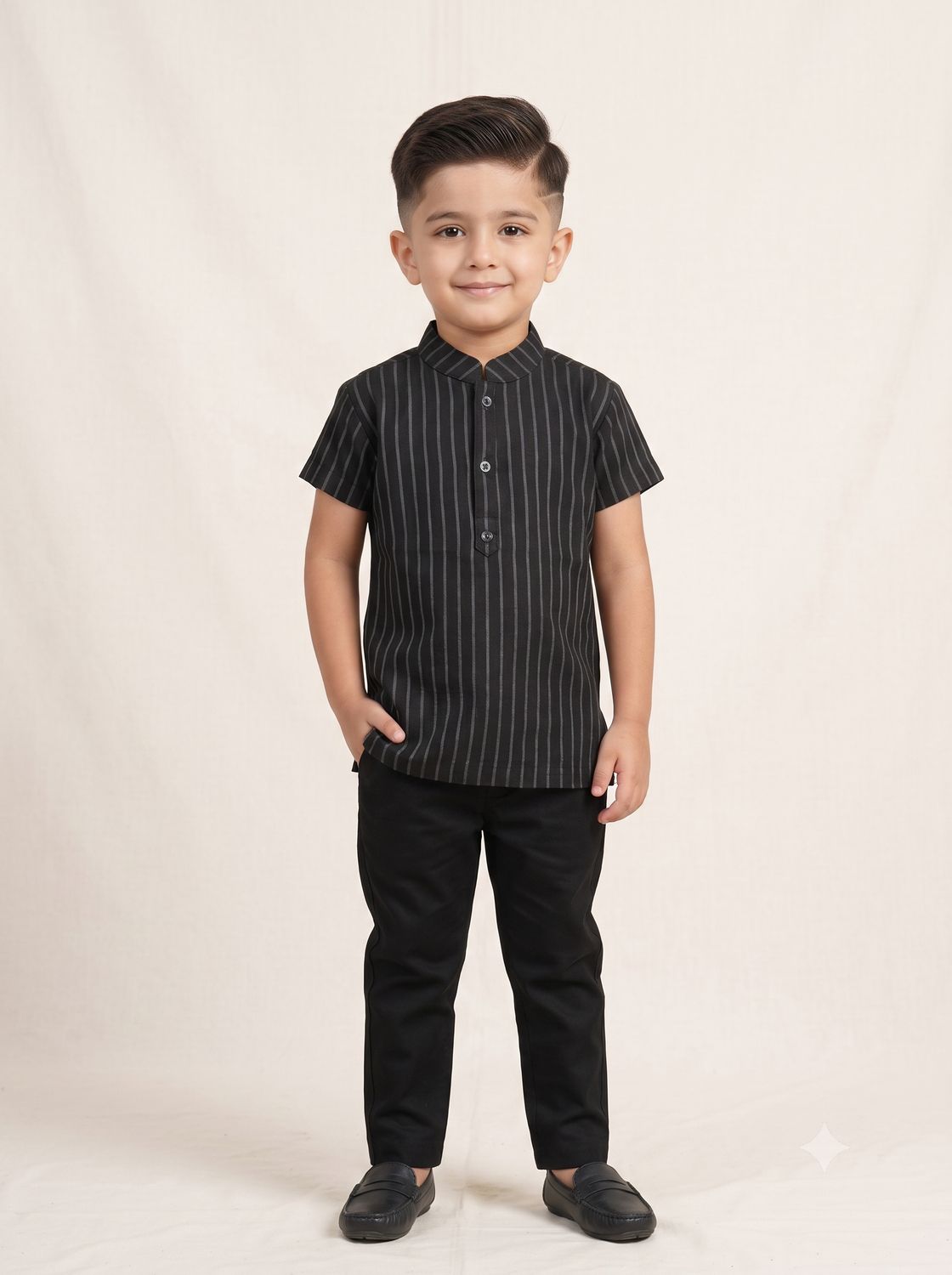 JEEL Boys Kurta - Jet Black