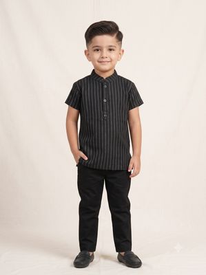 JEEL Boys Kurta - Jet Black