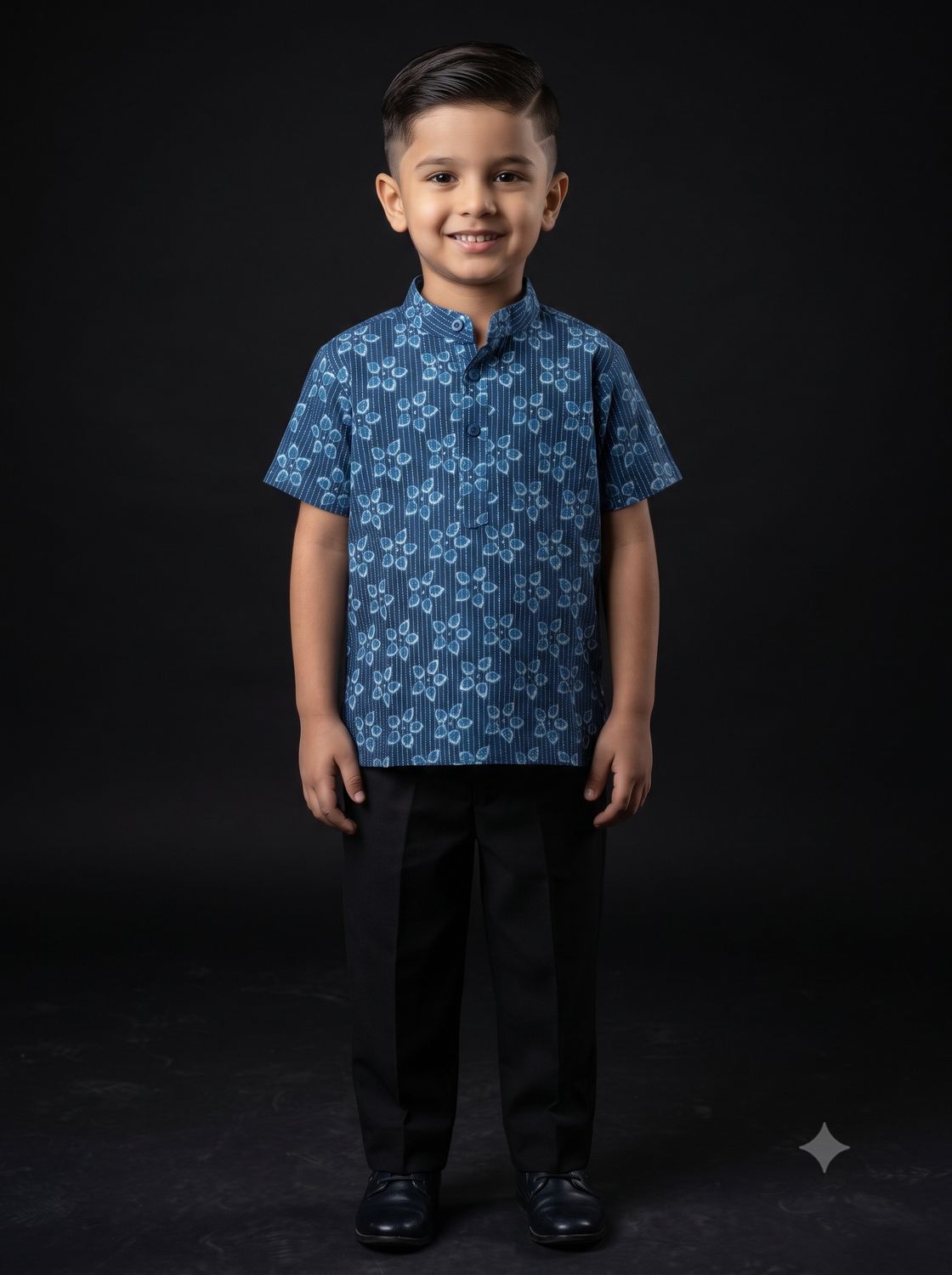 JEEL Boys Kurta - Printed Blue