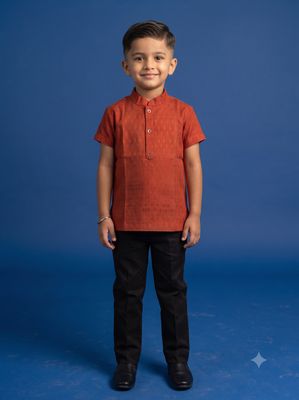 JEEL Boys Kurta - Dark Orange