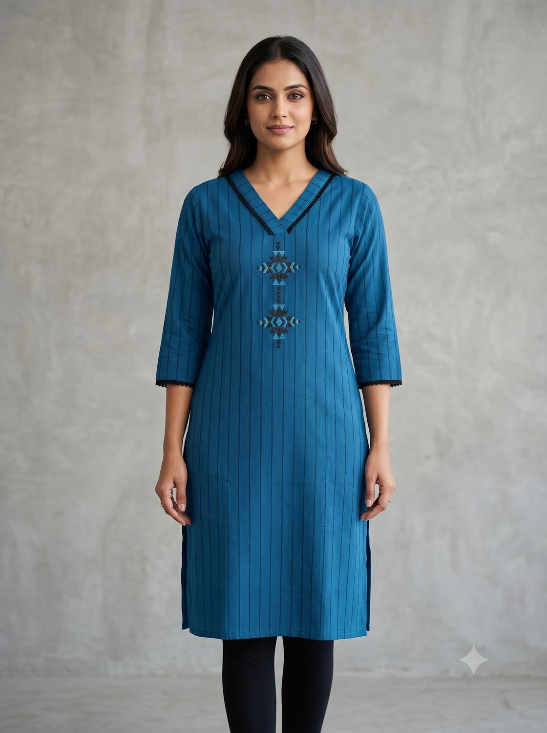 JEEL Casual Kurti - Deep Blue