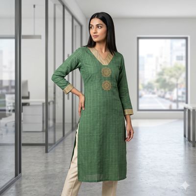 JEEL Casual Kurti - Sage Green