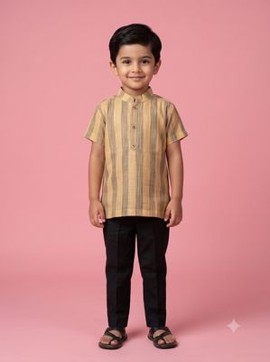 JEEL Boys Kurta - Caramel Brown