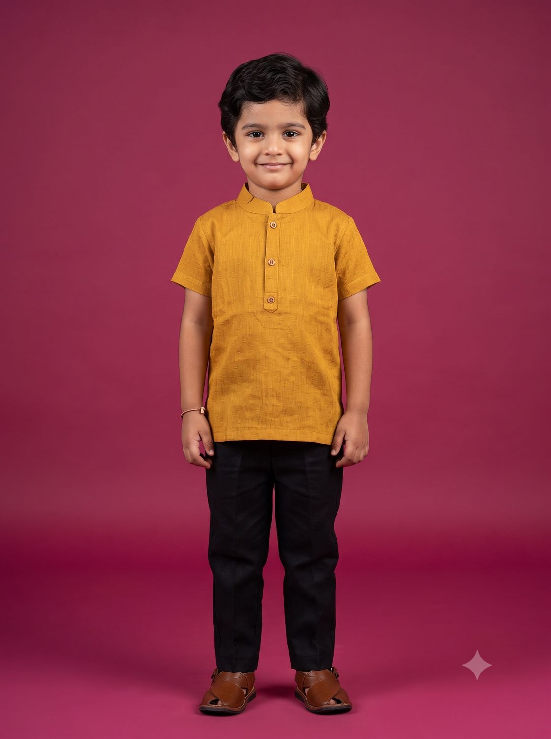 JEEL Boys Kurta - Mustard