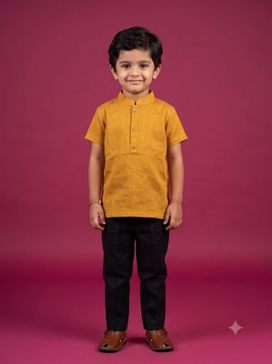 JEEL Boys Kurta - Mustard