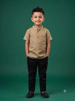 JEEL Boys Kurta - Almond Brown