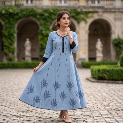 JEEL Anarkali - Japanese Denim