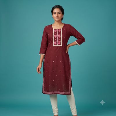 JEEL Urban Kurti - Royal Maroon