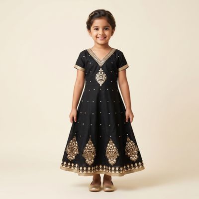 JEEL Children Anarkali - Deep Blue